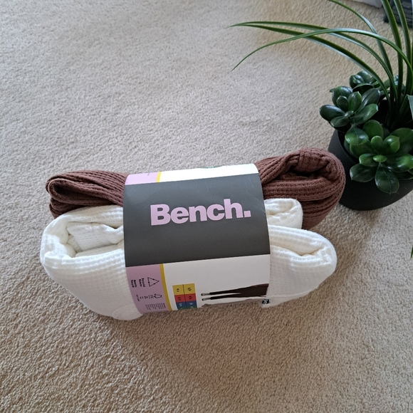 New! Bench Waffle Cargo Lounge Pants 2 Pack Women's XL Cream Brown Casual - Picture 8 of 15